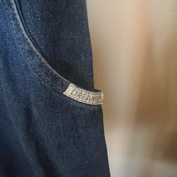 Vintage 80s Dreams denim bib Overalls Size Med so cute! - Picture 3 of 12